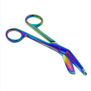 Juego de tijeras de Enfermería de 2 piezas multifunción de acero inoxidable, vendaje quirúrgico veterinario, tijeras de puntada de sutura, Manual - Product Image 4