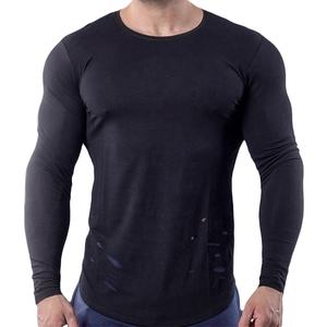 Camiseta Deportiva de Manga Larga para Hombre, Estilo Urbano, Ajustada, de Alta Calidad, OEM, Ligera, 100% Algodón - Product Image 6