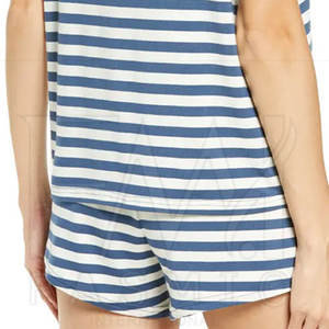 Conjuntos cómodos de traje de dos piezas para mujer para conjuntos de camisetas de estilo de patrón personalizado con algodón orgánico 100% - Product Image 6