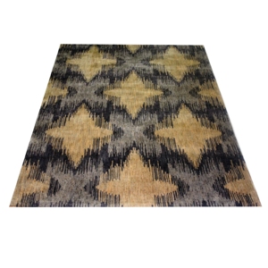 พรมปูพื้นขนแกะ Ikat ทอมือแบบทันสมัยทำเองได้หรูหรามีหลายสีตัดกองกันลื่น - Product Image 1