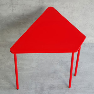Modern Trapezoid-shaped Kindergarten <b>Table</b> KGD033 with <b>Plastic</b> Top and Multi-Color Iron Legs for <b>Outdoor</b> Use - Product Image 2