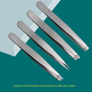 Pinzas para Pestañas de Marca Privada, Blancas, Negras y Beige, con Punta de Fibra, Logotipo Personalizado, Punta de Fibra para Extensión de Pestañas de Volumen - Product Image 4