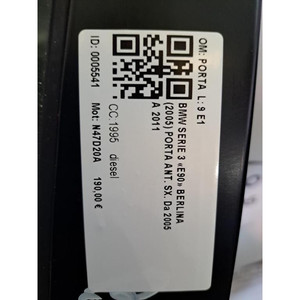 PORTA ANTERIORE SINISTRA BMW Serie 3 E90 Berlina 2a Serie 41007203643 PORTA N47D20A (08>) - Product Image 6