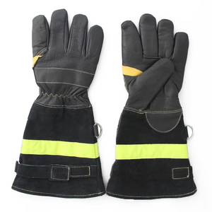 Gants de pompier de sauvetage résistants au feu à isolation thermique avec sangle réfléchissante - Product Image 1