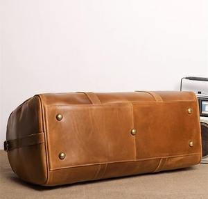 Bolsa de lona de cuero para exteriores duradera personalizada al por mayor, bolsa de deporte de viaje grande impermeable, bolsa de gimnasio de lona - Product Image 3