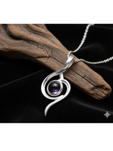 Pendiente de piedras preciosas de amatista de Plata de Ley 925 sólida, joyería elegante de moda para mujer con certificado IGI para compromiso o regalo - Product Image 4