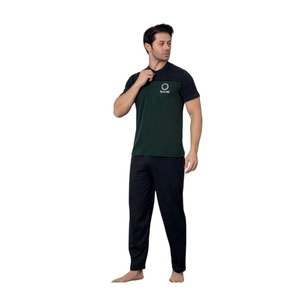 Ensemble de pyjama pour homme, manches courtes, coton respirant, confortable, vêtements de détente, élégant, ensemble de pyjama pour homme - Product Image 6