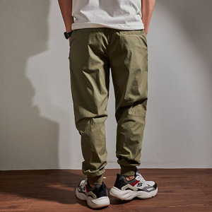 Pantalones deportivos de lona ligeros de alta elasticidad de secado rápido para hombre, pantalones casuales transpirables para exteriores de carga fina de primavera y verano - Product Image 5