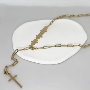 Collier en acier inoxydable MOONRIVER, style minimaliste, perles tendance pour femme, collier statement, indispensable pour l'été - Product Image 1