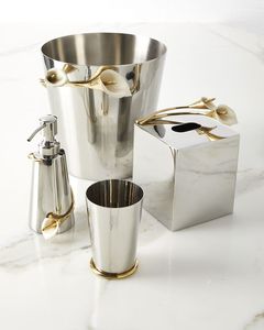 Ensemble de salle de bain en métal de finition haut de gamme pour une décoration de salle de bain sophistiquée, ajoutant une touche moderne avec une élégance métallique - Product Image 6