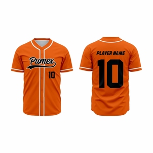 Jersey de Béisbol Personalizado con su Propio Diseño, Impresión por Transferencia de Calor, Cosido, Transpirable, de Secado Rápido, 100% Poliéster, Cuello Alto - Product Image 4