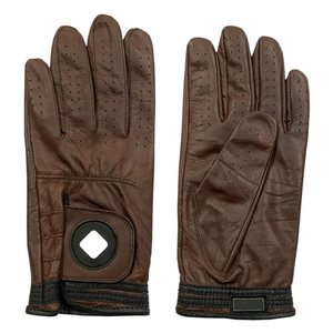 Professional Manufacture of Cheap High Quality Custom Men's Black Sheepskin Leather Golf Gloves - Product Image 1