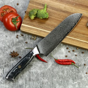 Cuchillo de chef de acero Damasco VG10 hecho a mano de 8 pulgadas con mango de mármol blanco y negro, cuchillos de cocina OEM personalizados hechos en EE. UU. - Product Image 4