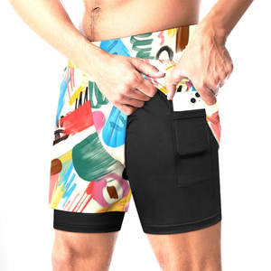 Pantalones cortos deportivos transpirables de secado rápido para hombre, pantalones cortos de talla grande OEM personalizados al por mayor de nailon y poliéster para gimnasio y entrenamiento - Product Image 1