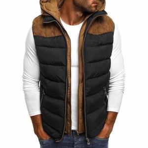 Chaquetas sin mangas de invierno para hombre con capucha 2025 nueva moda Otoño cremallera chaleco frío estilo coreano bordado prendas de vestir exteriores masculinas - Product Image 5