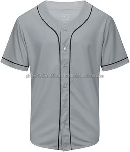 Blank Baseball Jersey Short Sleeve Plain Jersey Shirt Sports Uniform for Men Women(White, Black, Red,<b>Blue</b>,S-3XL) - Product Image 3