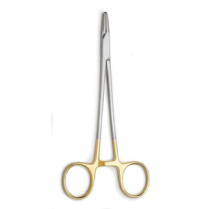 Portaagujas de madera Crile profesional 230 mm 9 \ "fórceps quirúrgicos de carburo de tungsteno con fuente de alimentación Manual de lado recto - Product Image 5