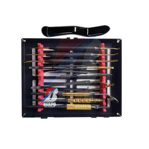 Demi-or Noir revêtement Couleur Dentaire Micro Chirurgie Orale Implant Kit Acier Inoxydable Instruments Manuel - Product Image 1