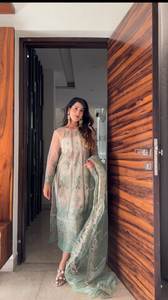 NOUVEAU DESIGNER PARTY WEAR FANCY 4 PIS PAKISTANI SET - Product Image 2