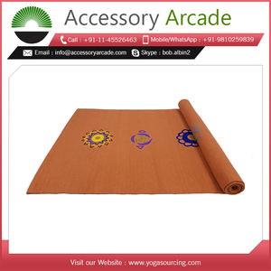 Tapis de yoga et de fitness mini rayés imperméables en coton NBR de haute qualité, étiquette privée OEM pour adultes, exercice, prix bas en Inde - Product Image 6