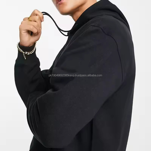 เสื้อฮู้ดดี้สีขาวคุณภาพสูง ทรงโอเวอร์ไซส์ ไหล่ตก สไตล์สตรีทแวร์ แขนสั้น ลำลอง ผ้าถัก ซับในพิมพ์ลายสกรีน สำหรับฤดูหนาว รุ่นฮิต - Product Image 4