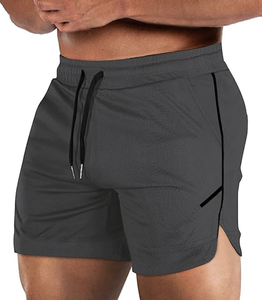 Shorts de sport pour hommes DESIGN, poche zippée, légers, pour la salle de sport, la course à pied, sans doublure, musculation, logo personnalisé, vente en gros, usine - Product Image 4