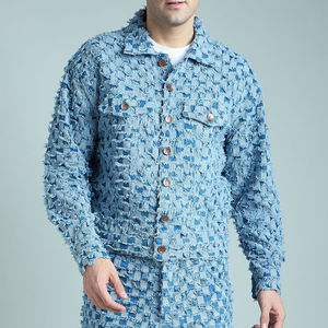 Chaqueta Vaquera Informal de Moda para Hombre, Chaquetas Vaqueras de Mezclilla para Hombre, Chaqueta Vaquera de Mezclilla de Calidad Ajustada para Otoño - Product Image 2