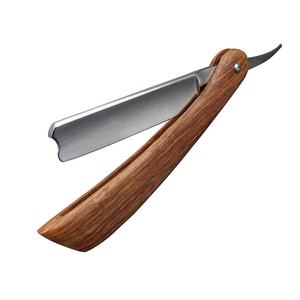 Rasoir droit de barbier à lame longue et tranchante, manche en bois, acier inoxydable de haute qualité, vente chaude - Product Image 1