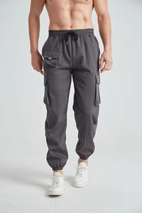 Pantalon de jogging pour homme de haute qualité avec logo personnalisé, décontracté, léger, taille élastique avec cordon de serrage, 100% coton molletonné respirant - Product Image 2