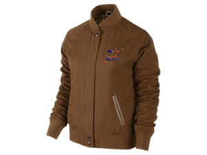 Veste universitaire en satin à col montant et design personnalisé OEM avec broderie personnalisée et style Letterman - Product Image 2