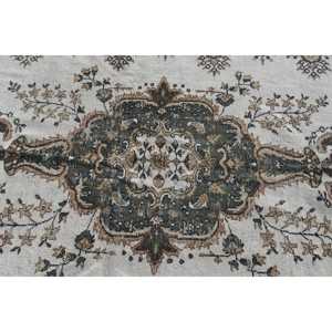 พรมตุรกีวินเทจ ขนาด 5.5x7.5 ฟุต พรมสีเขียวขนาดใหญ่ลายอิคัต - Product Image 5