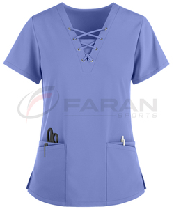 เครื่องแบบทางการแพทย์ผ้าคอตตอนสำหรับพยาบาลชุดเครื่องแบบโรงพยาบาลคุณภาพดีมีฉลากออกแบบโลโก้ได้ตามต้องการ - Product Image 5