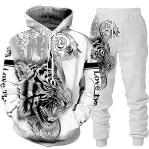 New Animal 3D Tiger Printed Hoodie + Pants Suit Cool Men/Women 2 Pcs Sports Wear <b>Tracksuit</b> Set Autumn and <b>Winter</b> Men's Clothing - Product Image 4