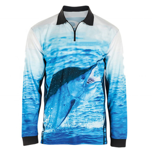 Vente en gros 100% chemises de pêche en polyester maillots de pêche à manches longues impression personnalisée Sublimation vêtements de pêche à séchage rapide - Product Image 6