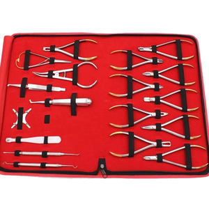 ชุดเครื่องมือจัดฟันแบบพรีเมียม 18 ชิ้น ทำจากวัสดุคอมโพสิต  ชุดเครื่องมือผ่าตัดทางทันตกรรมสแตนเลส สำหรับดัดลวดจัดฟัน ได้รับมาตรฐาน CE - Product Image 1