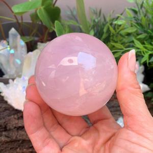 Natural Rose Quartz <b>Crystal</b> Image Healing Ball Polished Gemstone <b>Sphere</b> For Feng Shui Reiki And Decor Wholesale Bulk Supply - Product Image 5