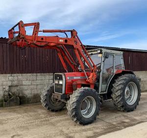Tracteur agricole Massey Ferguson 390 d'occasion, 80 CV, 4 roues motrices, transmission par engrenages, avec moteur, boîte de vitesses et pompe - Product Image 5
