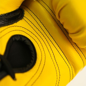 Professionnel personnalisé imprimé 6oz peau de vache en cuir demi-doigt gants de boxe haute qualité étanche Stretch MMA Gym poignées - Product Image 5