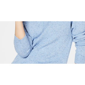 เสื้อสเวตเตอร์ชิมเมอร์สีกรมท่าสำหรับผู้หญิง แบรนด์ Karen Scott ไซส์เล็ก ทรงหลวม คอเต่าแบบปลอม พร้อมดีไซน์ผ่าข้าง  เสื้อสเวตเตอร์ชิมเมอร์คอเต่าแบบปลอมสุดแฟชั่น - Product Image 3