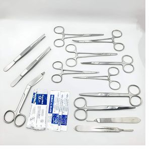 Juego de 20 Instrumentos Quirúrgicos Veterinarios Reutilizables de Acero Inoxidable DEBONAIRII para Perros y Caballos, Tijeras, Pinzas, Portaagujas - Product Image 3