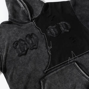 Sudadera con capucha desgastada lavada personalizada para hombre 100% algodón francés Terry en blanco Jersey de alta calidad Sudadera con capucha vintage lavada con ácido para hombres - Product Image 3