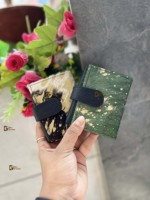 Nouvelle conception élégante, pochette en cuir de vache véritable, multi-usages, style western, petits portefeuilles pour femmes