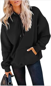 Sudadera con capucha para mujer más vendida, logotipo personalizado, diseño holgado con hombros caídos para invierno - Product Image 5