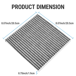 Filtre à air d'habitacle Vypart CF374 CF10374 CAF1765 CAF7765 avec charbon actif, produit frais et propre - Product Image 2