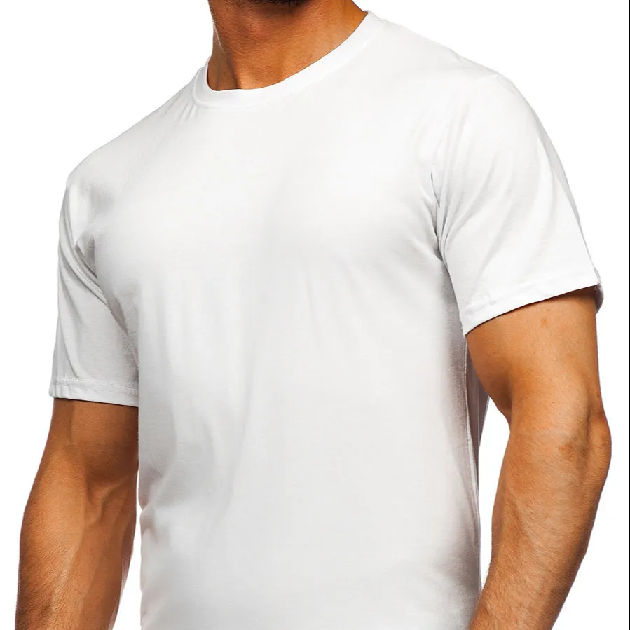100% Customized 180Gsm Purple Casual Plain T-Shirts For Men round neck t shirt 100% cotton