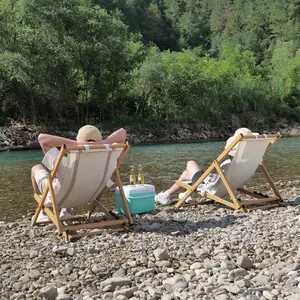 SunnyFeel Adjustable Folding Beach Chair with Aluminum Alloy Frame