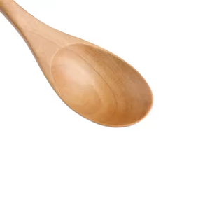 Cuillère en bois naturel écologique Cuillère à miel simple personnalisée Cuillère réutilisable pour la soupe - Product Image 3