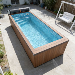 Piscina de Fibra de Vidrio Personalizada para Exteriores, de Tamaño Pequeño o Grande, Contenedor de Envío de 40 pies, 20 pies, 30 pies, Casa de Jardín - Product Image 1