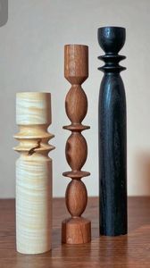 Portavelas de madera pura, soporte para velas, decoración para bodas y fiestas, decoración de lujo para bodas. - Product Image 5