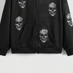 Nuevo 2025 diseño Premium sudaderas con capucha para hombres transpirable personalizado básico Rhinestone sudaderas con capucha hombres para la venta - Product Image 6